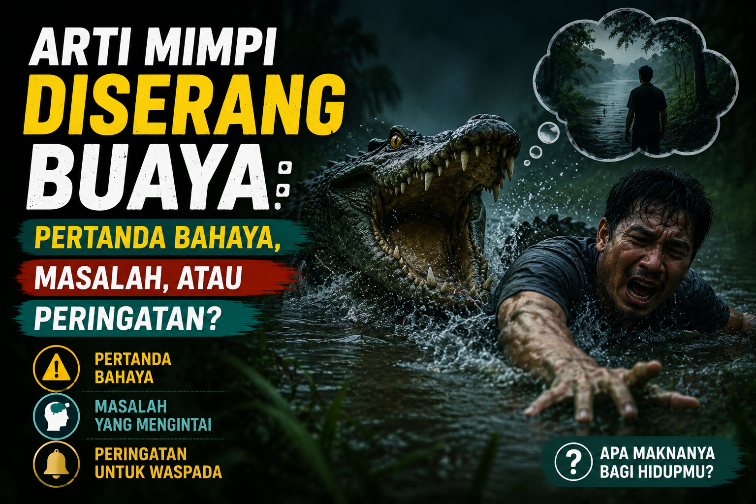 Arti Mimpi Diserang Buaya: Pertanda Bahaya, Masalah, atau Peringatan